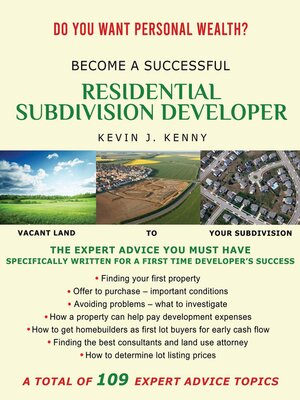 cover image of Become a Successful Residential Subdivision Developer